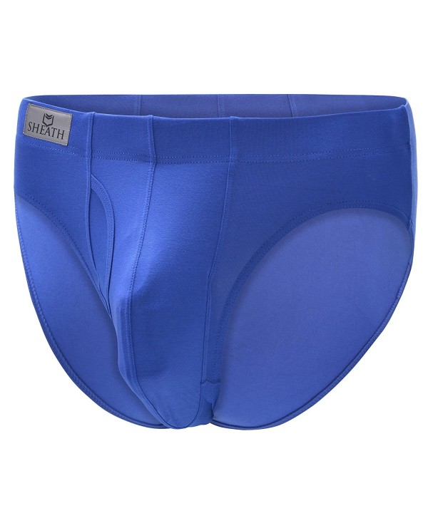 Sheath Mens Brief Underwear - Dual Pouch With Fly - Blue - CY186KA2R5L