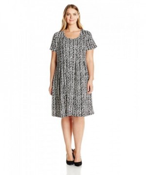 Notations Womens Printed Sleeve Pleated