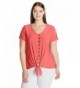 Notations Womens Short Sleeve Button