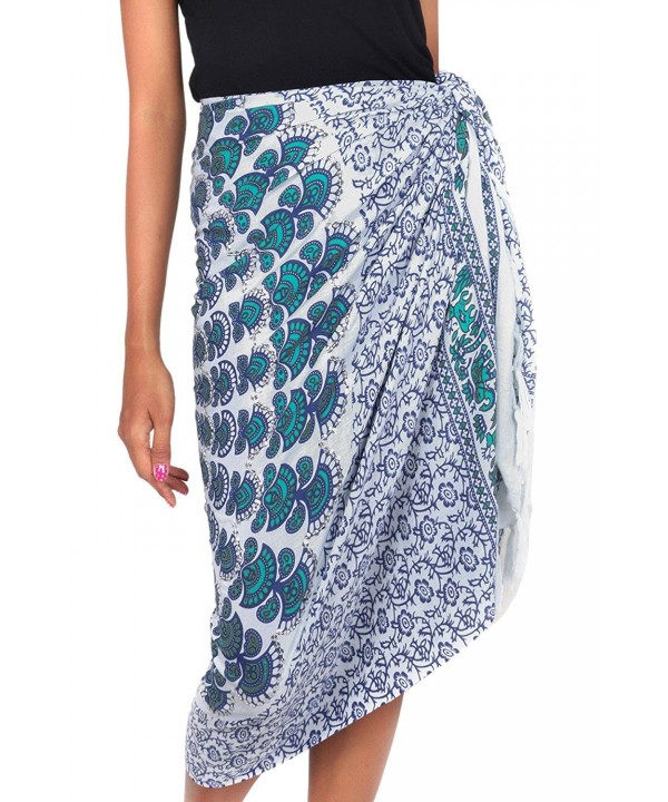 NOVICA White Rayon Sarong Sunshine