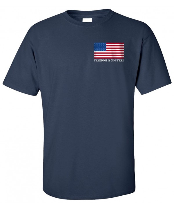 Flags of Freedom T-Shirt - 100% USA Made (Blue) - CA182AGOZOQ