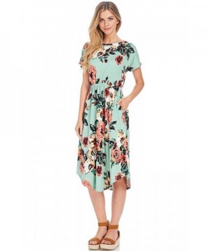 Shopglamla Floral Flared Sleeves Pocket