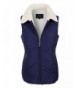 LE3NO Womens Sherpa Quilted Puffer
