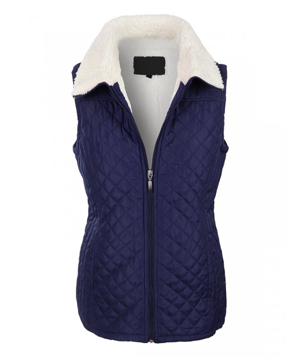 LE3NO Womens Sherpa Quilted Puffer