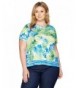 Alfred Dunner Womens Tropical Border