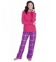 PajamaGram Flannel Pajamas Sleeves Raspberry