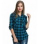 GBoon Flannel Casual Boyfriend Blouses