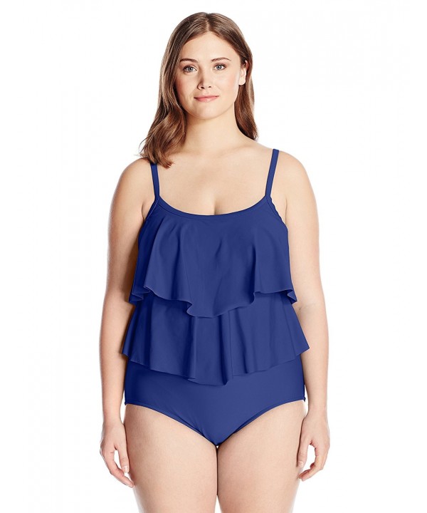 Maxine Hollywood Womens Double Tier Swimsuit