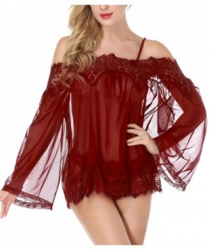 NINGMI Lingerie Babydoll Nightgown Sleepwear