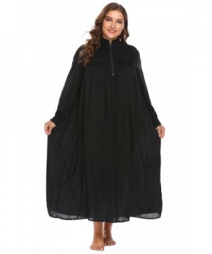 Vansop Zipper Oversize Nightwear Nightgown