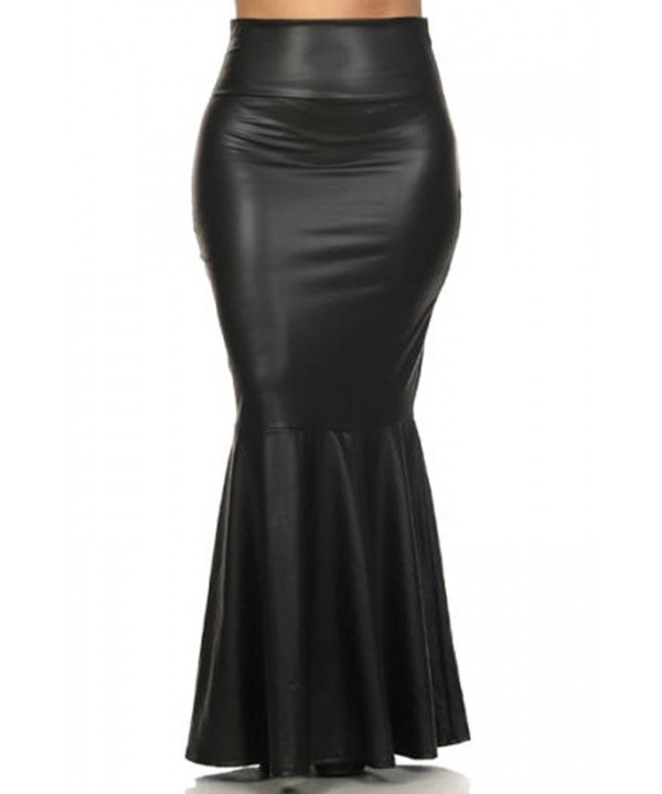 leather pleated maxi skirt