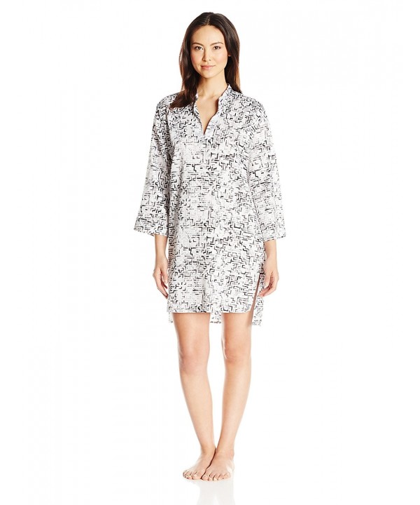 Natori Womens Mazed Sleepshirt Black