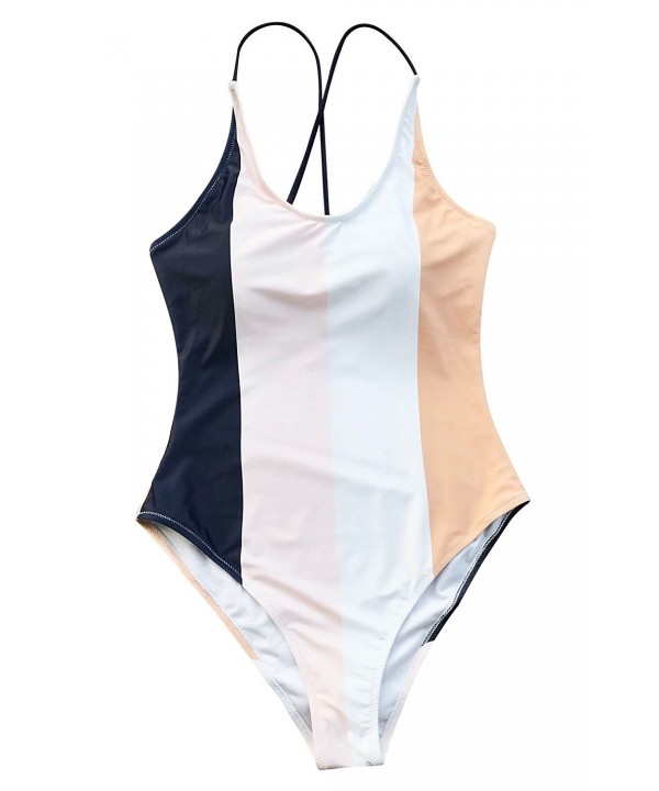 Fashion Women's Invisible Wing Cross One-Piece Swimsuit Beach Swimwear ...