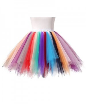 Poplarboy Colorful Petticoat Rainbow Evening