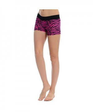 Anza Womens Active Printed Shorts Hot Pink