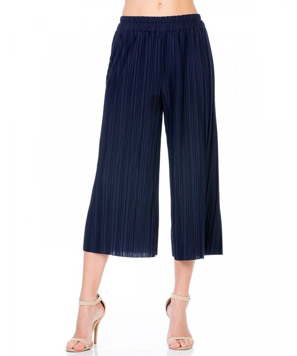 Elastic Accordion Pleated Culottes XL