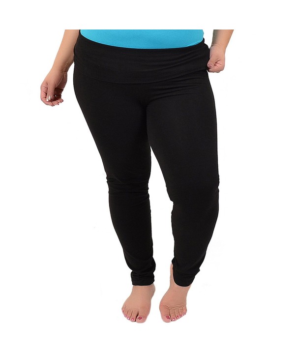 Stretch Comfort Womens Foldover Leggings