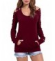 ZANZEA Womens Hollow Irregular Sweatshirt