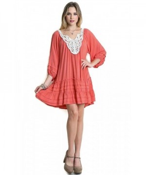 Umgee Womens Ruffle Tunic Dress