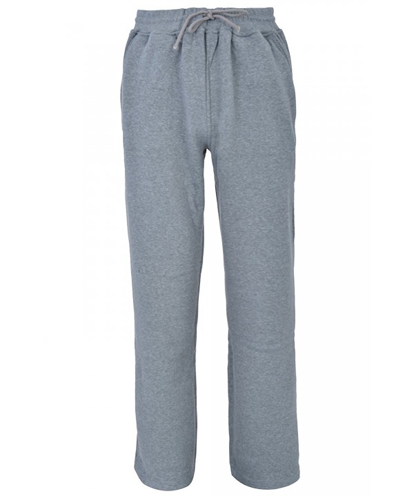 Fleece Sweatpants Straight Cotton Charcoal