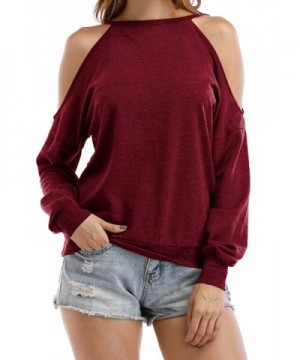 Sarin Mathews Shoulder Sweatshirts Burgundy