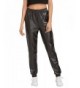 Verdusa Womens Elastic Leather Jogger