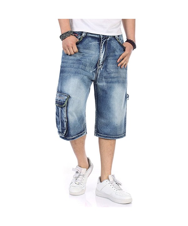 Plus Size Men's Shorts Cargo Jeans Denim Shorts Casual Loose Style ...