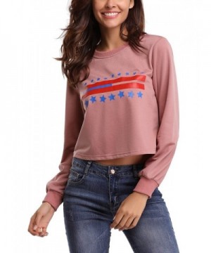 Abollria Womens Cropped Sweatshirt Pullover