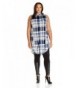 Paper Tee Womens Sleeveless Plaid