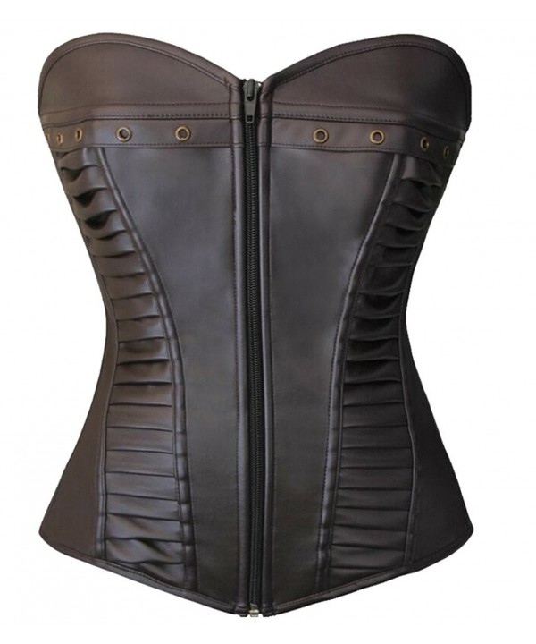 Lotsyle Leather Zipper Shapewear Overbust