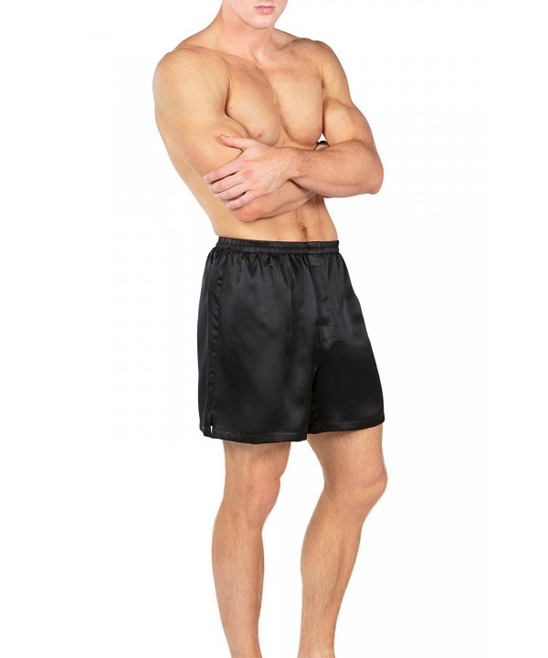 Men's 100% Silk Boxer Shorts - Luxury Underwear (Executive Lounge ...