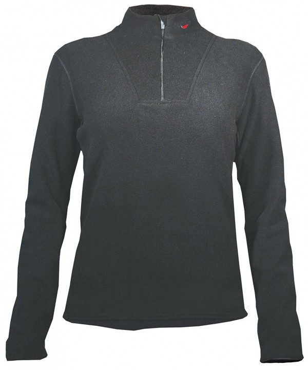 Women's La Montana Yoke Zip-Tee - Black - CN11179OG2X