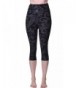 Printed Brushed Capris Shadowy Beauty