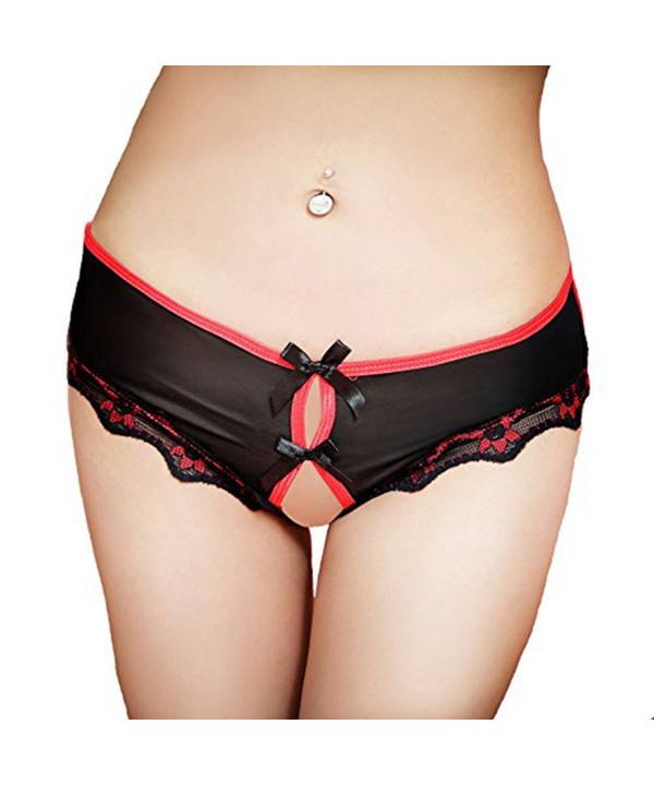 Color Black Crotch Panty Satin