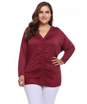 Zeagoo Batwing Sleeve Ruched T Shirt