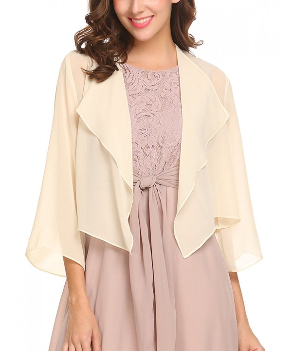 Venena Womens Sleeve Chiffon Cardigan