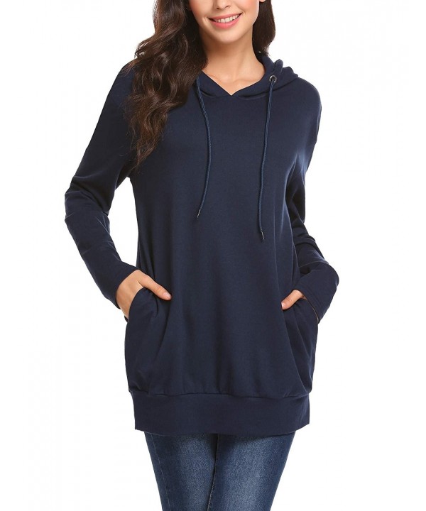 Women Casual Tunic Sweatshirt Dress Long Sleeve Pullover Hoodies w ...