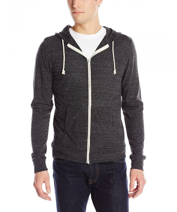 Men's Triblend Jersey Zip Hoodie - Heather Black - CI11S8DY44V