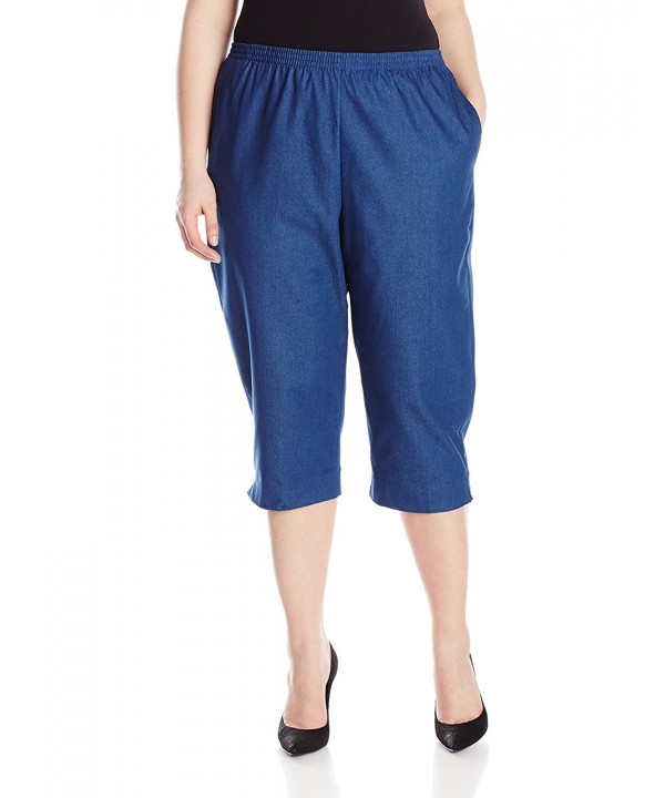 Women's Plus-Size Denim Capri - Denim - CV115MF0ONN