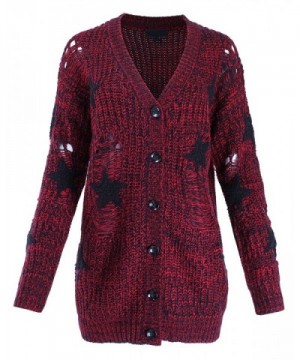 Twinkle Star Oversized Distressed Cardigan