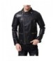 AOWOFS Leather Jacket Embossed Motorcycle