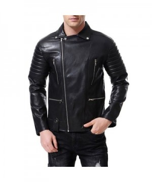 AOWOFS Leather Jacket Embossed Motorcycle