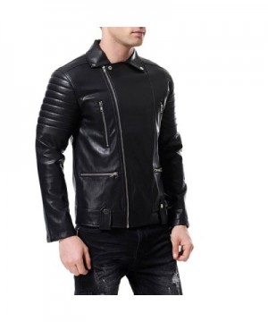 Discount Men's Faux Leather Coats Clearance Sale