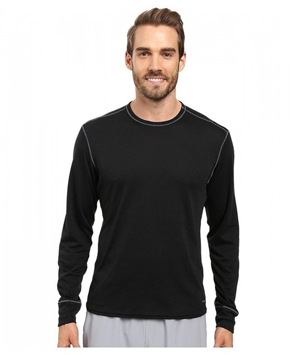 Mens Double Layer Crew Neck - Black - CL12BX31KQR