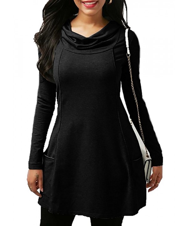 cowl neck tunic dress