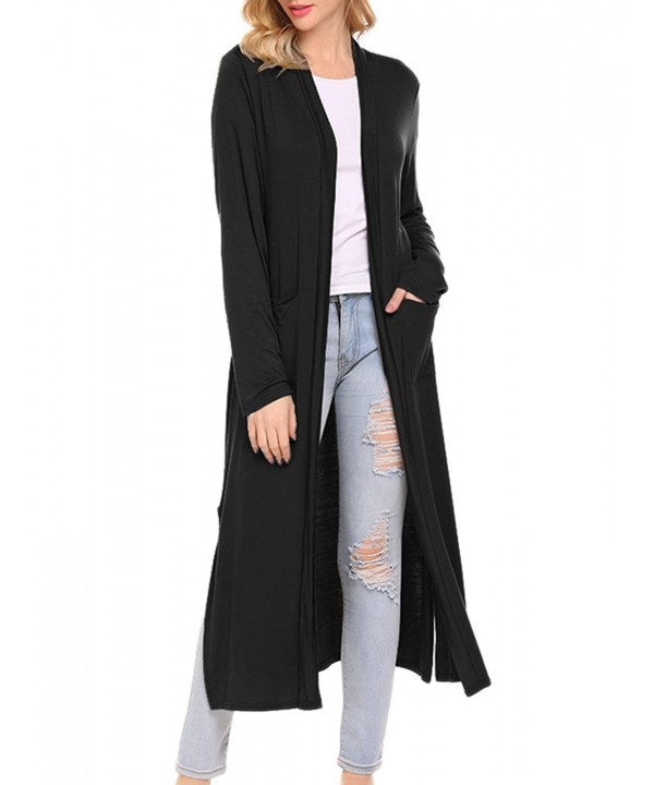 Locryz Womens Sleeve Cardigan Pockets