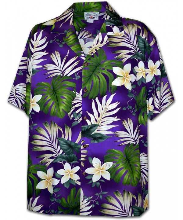Tropical Monstera Hawaiian Shirt Purple