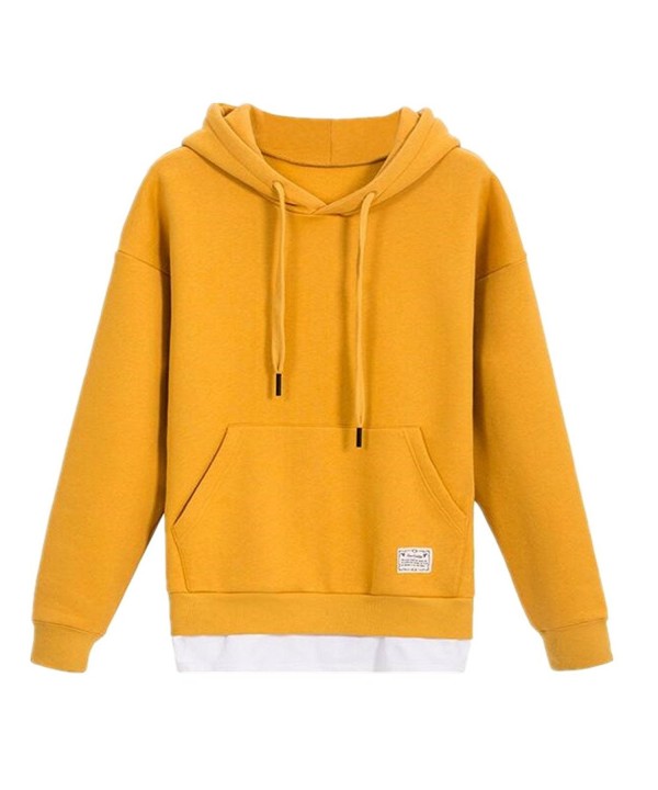 ForeMode Hoodies Hooded Sweatshirt Yellow