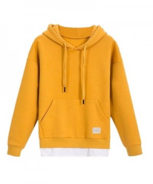 ForeMode Hoodies Hooded Sweatshirt Yellow