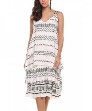 Zeagoo Spaghetti V Neck Irregular Sundress